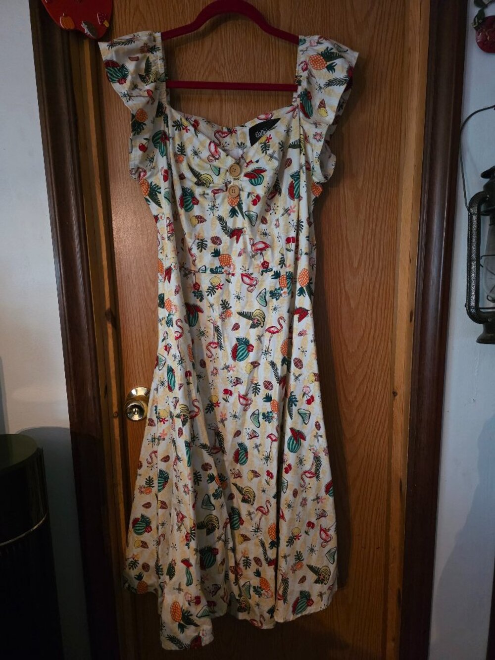 Collectif rockabilly tropical print plus size dress